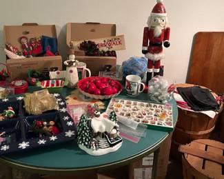 Christmas ornaments and decor. 