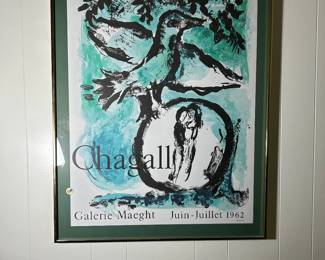Framed Chagall poster