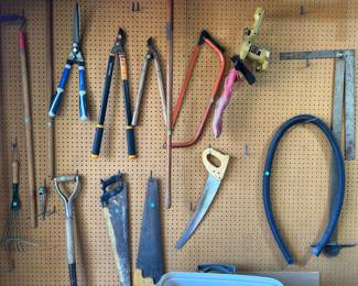 Assorted gardening tools 