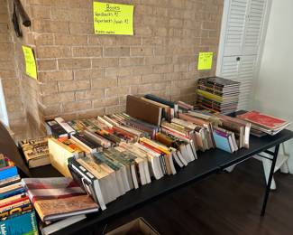 Loads of books covering a wide range of topics and interests. Unless marked, hardback books are $2, and paperback books & spiral bound books are $1