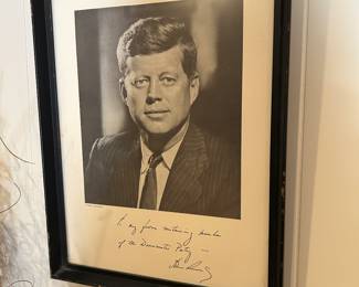 Signed photo of John F Kennedy 