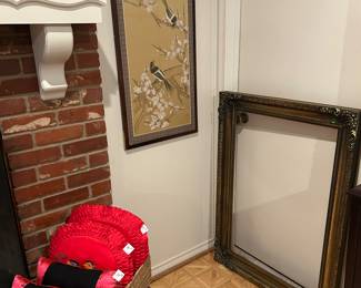 Gorgeous large ornate frame, oriental picture 