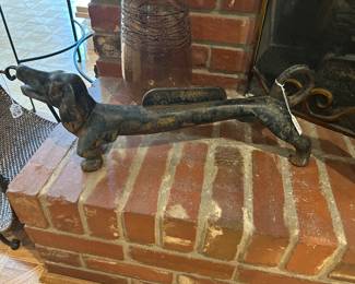 Vintage Cast iron Very Heavy Dachshund Boot Scraper
