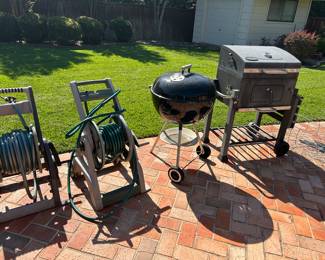 Rolling Water hose reels, BBQ grills