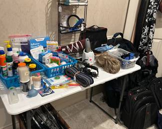 Toiletries, luggage