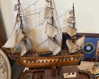 USS Constitution "Old Ironside" Antique Model Ship