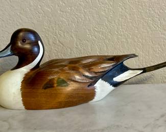Signed Carved Pintail Duck Decory, Big Sky Carvers