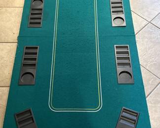 8-Player Felt Poker Table Topper in 