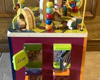 B Toys Zany Zoo Wooden Activity Cube