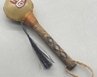 Genuine Native American Rawhide Rattle