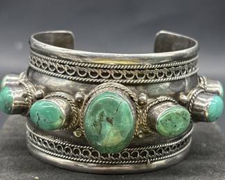 Sterling & Turquoise Cuff, TW 118.19g