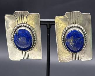 Sterling w/ Lapis Earrings, TW 26g