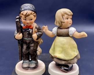 Vtg. Hummel Figures: Chimney Sweep & Girl Dancing