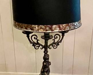 MCM Hollywood Regency Cherub Table Lamp 