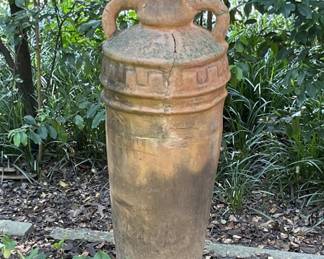 Tall Ancient Greek Style Terra-Cotta Urn Yard Art
