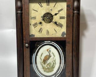 Antique Seth Thomas Clock with Crane Detail