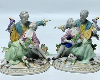 Pair of Vintage Hinode Japan Porcelain Figurines