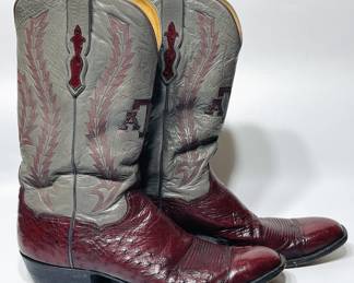 Vintage Custom A&M Ostrich and Cowhide Leather