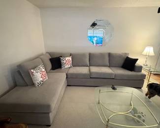 FULL SIZE NEW SECTIONAL- Living spaces Excellent condition