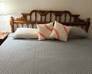 MCM Link-Taylor Majorca brand Cal King Headboard mattress dresser with mirror + 2 nightstands