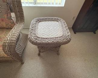 WICKER SIDE TABLE