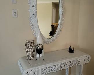 Wall table, mirror