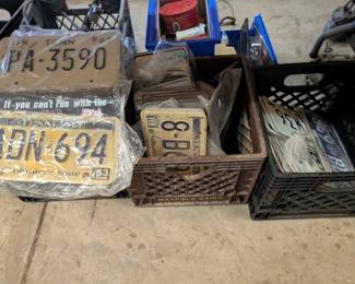 License plates galore