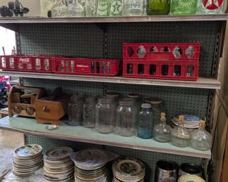 Antique and vintage bottles, Souvenir State plates...