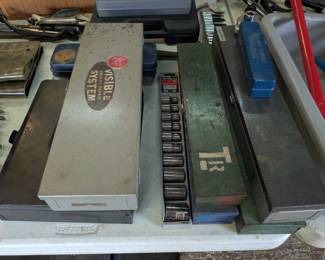 Socket sets with metal storage boxes