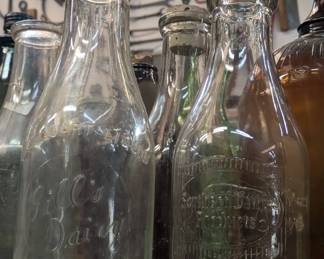 Embossed dairy jars