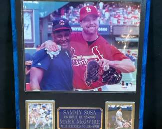Sammy Sosa Mark McGwire All Time HR Kings Collectors Plaque With Cards