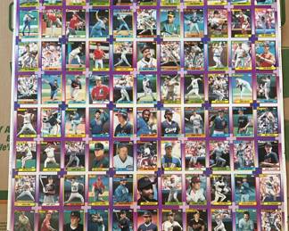 The Topps Co Uncut Trading Card Press Sheets 1990 3 Press Sheets 