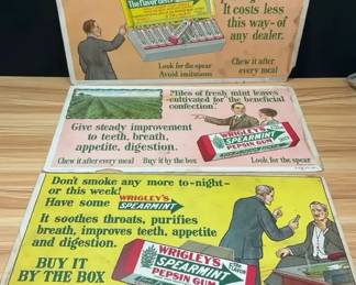 Wrigleys Spearmint Pepsin Gum Ads