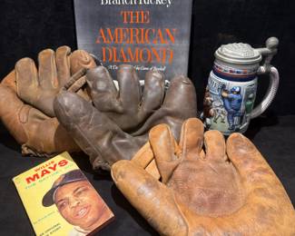 Vintage Baseball Gloves, Avon Collectible Tankard, More