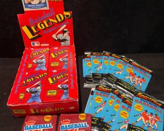Pacific Legends Fleer Sticker Baseball Wax Packs,  Sportflics Trading Cards