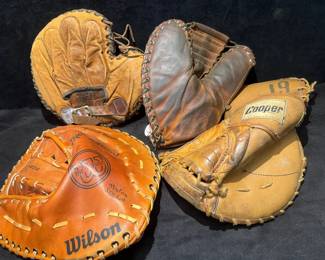 Vintage Wilson, Cooper,JC Higgins Peorless Baseball Gloves