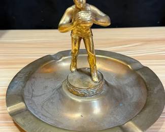1950s Basketball Trophy Ash Tray Combo