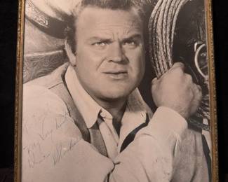 Autographed Dan Blocker As Bonanzas Eric Hoss Cartwright 