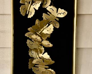 MCM gold butterflies artwork 