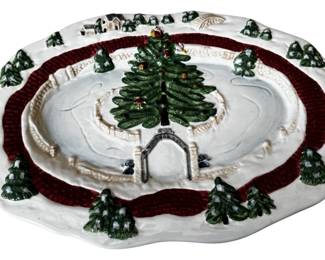 Spode Christmas Tree Village Platter