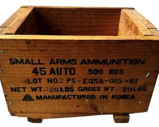 Vintage Wooden Ammo Box