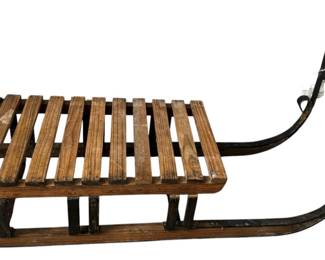 Wooden and Metal Frame Sleigh