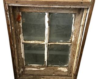 Vintage Wooden 4 Pane Window