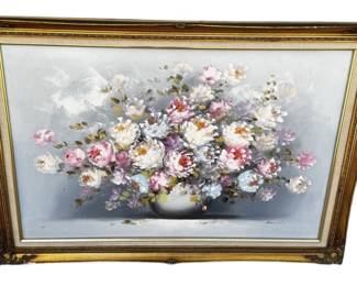 Framed Signed Giddy Canvas Painting 