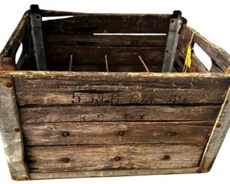 Vintage Farm Bottle Crate