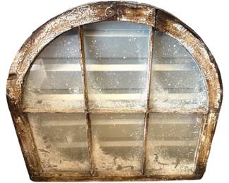 Antique Finish Arched Window 