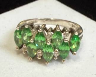 Sterling Cluster Ring