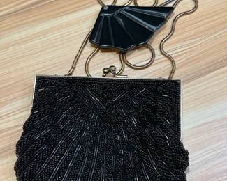 Walborg Clutch Purse With Black Fan Mirror