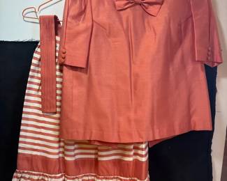 Vintage Shirt Skirt With Matching Belt