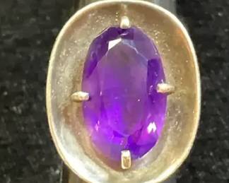 Los Castillo Sterling Amethyst Ring